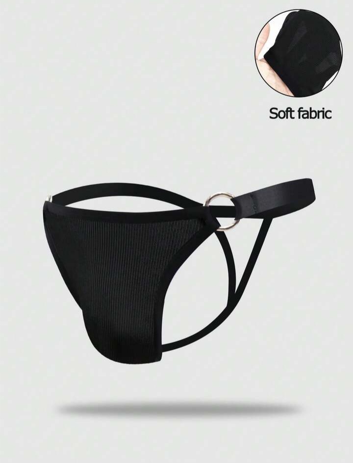 Men's Simple Solid Color Thong Underwear, Lingerie Bridallingerie